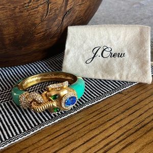 J. Crew Pave, Turquoise Elephant Enamel Bracelet